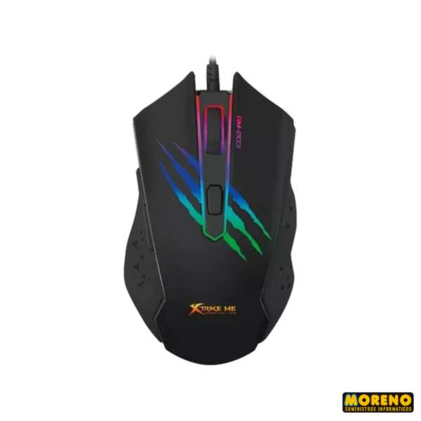 MOUSE XTRIKE GM-203 7 COLORES DE LUZ - 6 BOTONES - - Imagen 3