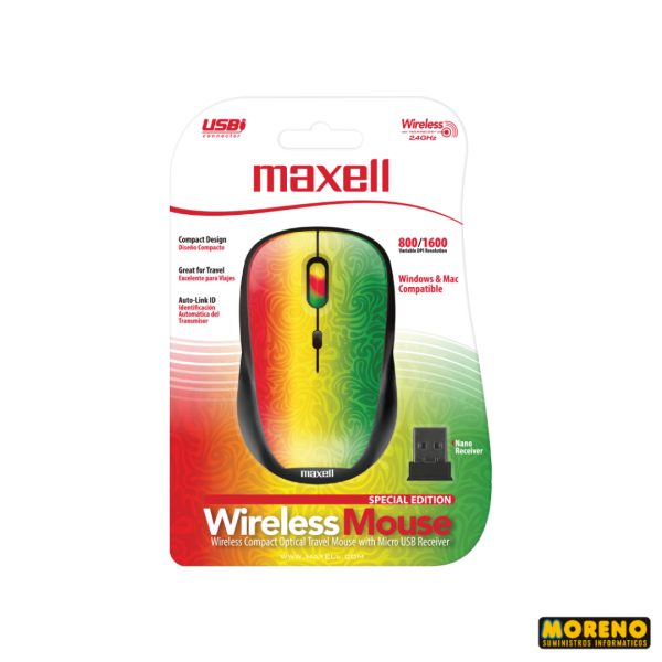 MOUSE MAXELL INALAMBRICO -1600DPI  RASTA MOWL-201 - Imagen 3
