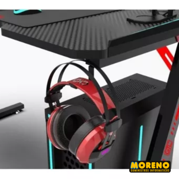 ESCRITORIO GAMER LED 120X73X60 APOYA VASO GTC GTA2 - Imagen 2
