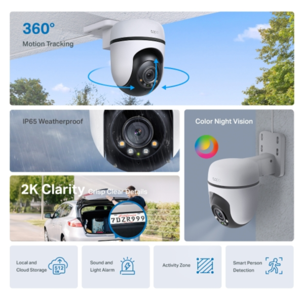 CAMARA EXTERIOR TIPO DOMO-2304X1296 TP LINK C510W - Imagen 5