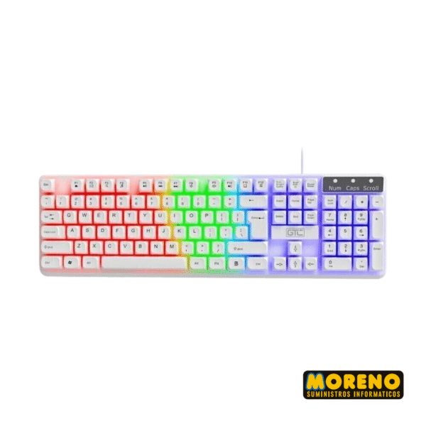 COMBO TEC.+ MOUSE GAMER RGB GTC CBG025 BLANCO - Imagen 2
