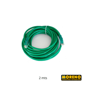 CABLE DE RED 2 MTS CAT 6 1GB/S GLOBAL VERDE