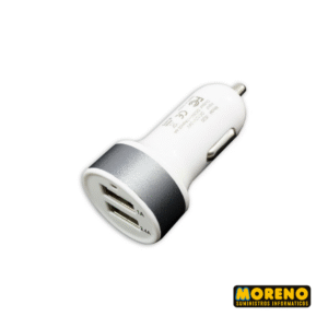 CARGADOR 12 VOLT A 2 USB   1,0 A / 2,3 A METALICO