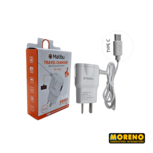 CARGADOR 220V 3,1A C/CABLE  C + USB MALIBU RT714A