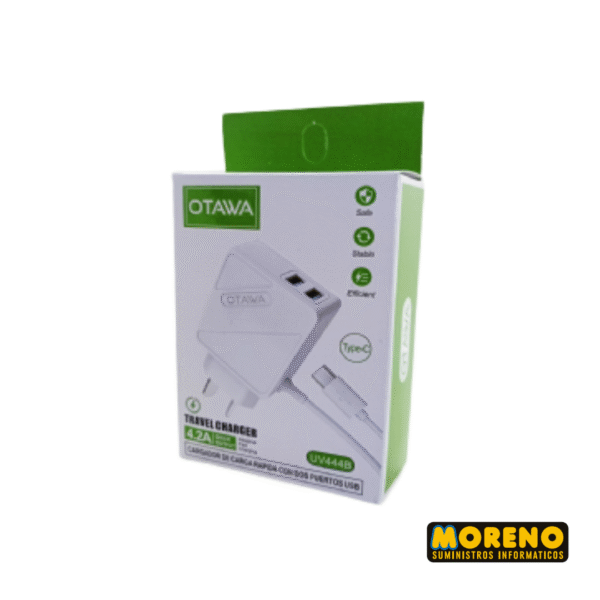 CARGADOR 220V C/CABLE C-4.2A+2 USB OTAWA UV444B
