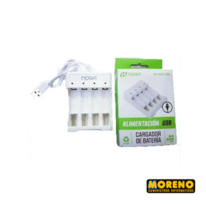 CARGADOR PILAS P/USB NOGA NG-USB4  P/2AA Y 3 AAA