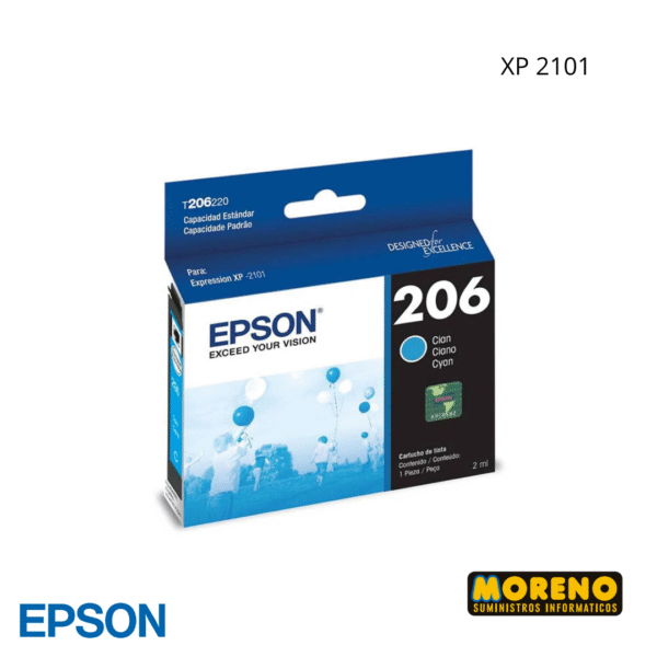EPSON  ORIGINAL T 206 CYAN XP 2101