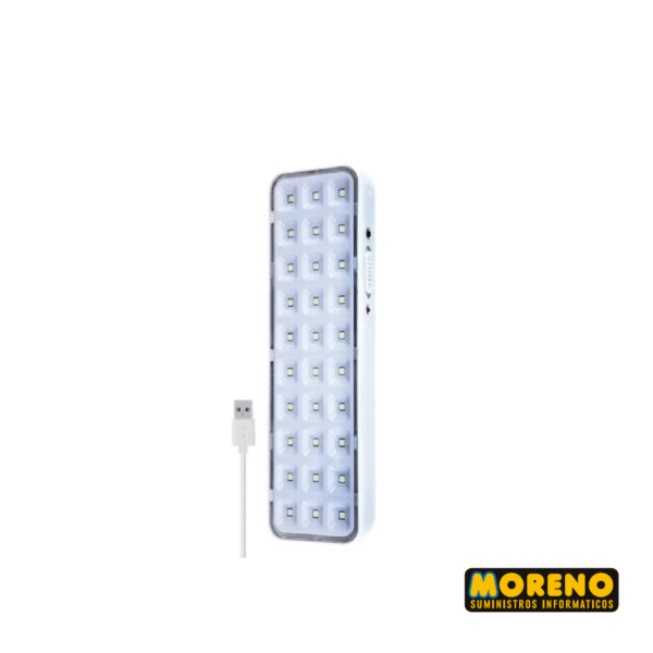LUZ DE EMERGENCIA 30LEDS RECARGABLE USB MS7002M