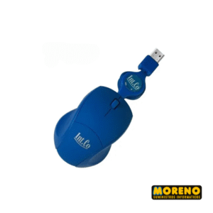 MOUSE MINI INTCO CABLE RETRACTIL-AZUL ST MINI630