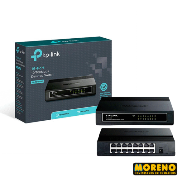 SWITCH  16 PUERTOS  200MBPS TPLINK TL-SF1016D