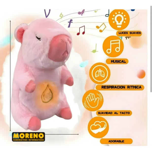 OSO PELUCHE  CON LUZ Y SONIDO CAPYBARA - Imagen 3