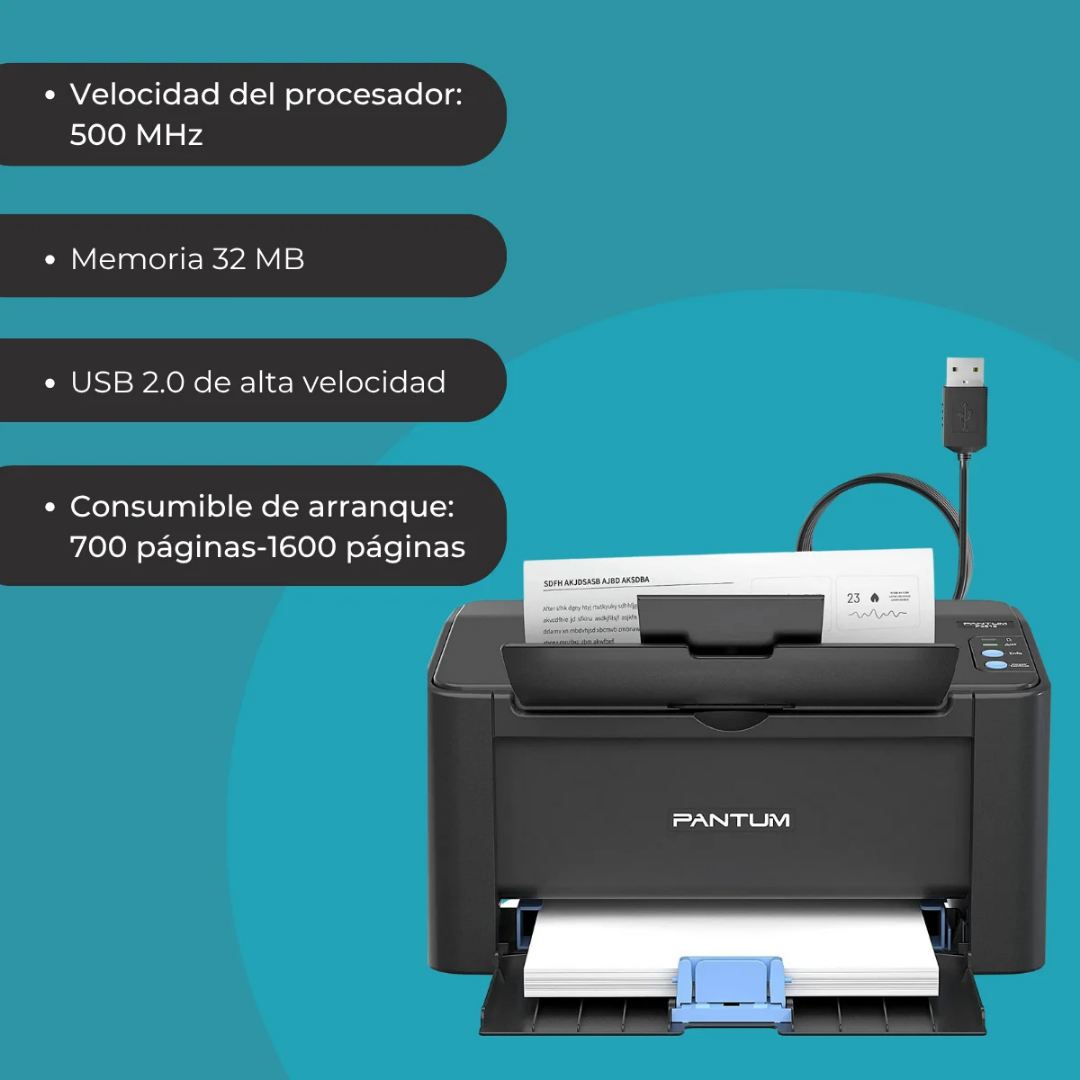 IMPRESORA PANTUM LASER P2516 - Imagen 4