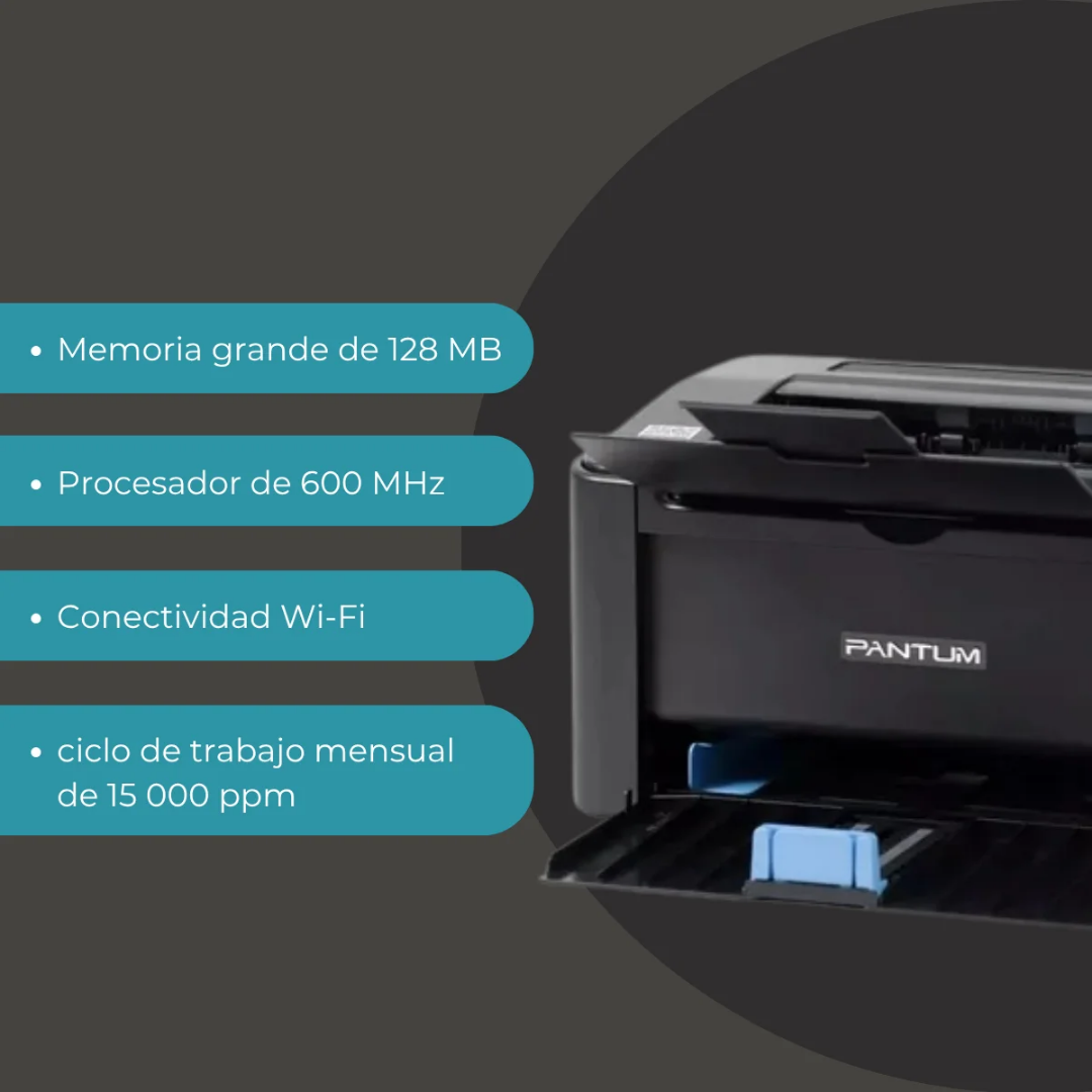 IMPRESORA PANTUM LASER P2200W - Imagen 6