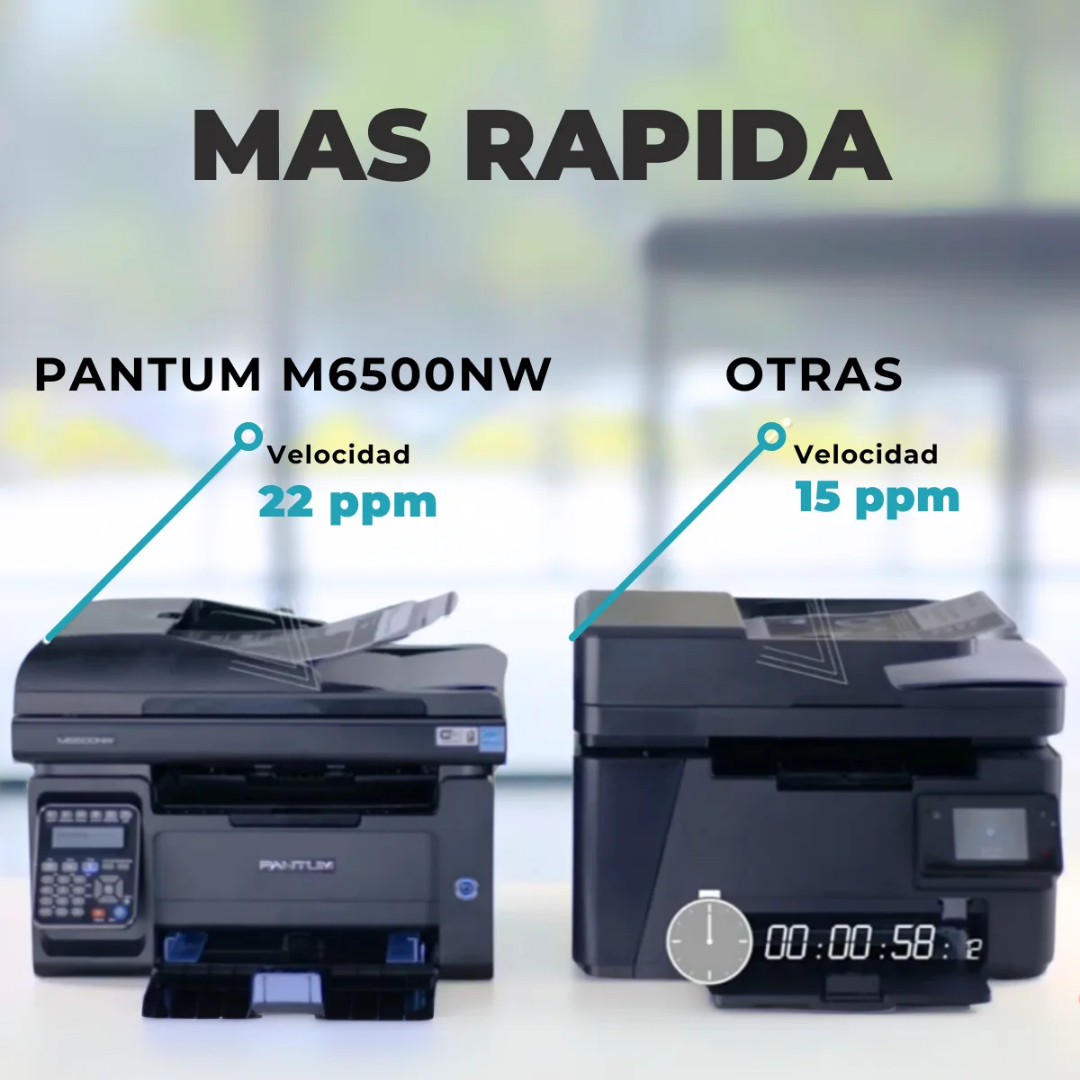 IMPRESORA PANTUM LASER MULTIFUNCION  M6500NW - Imagen 10
