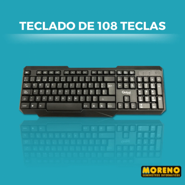 COMBO TEC. + MOUSE INAL.GLOBAL KMG27BK - Imagen 10