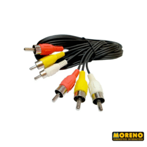 CABLE AUDIO VIDEO 3 RCA 2 MTS.GLOBAL